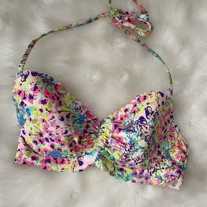 Victoria's Secret Floral Bikini Top Size 32D